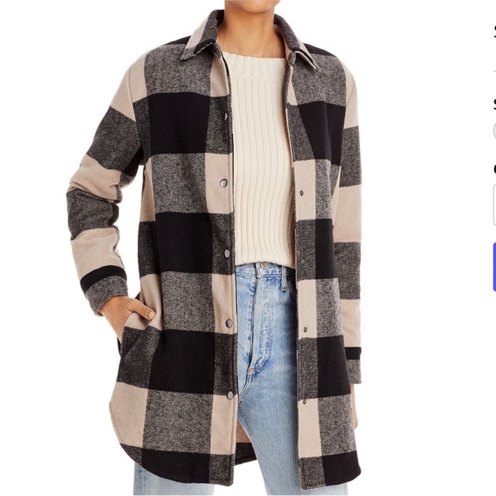 Steve Madden BB Dakota Black and Beige Striped Shirt